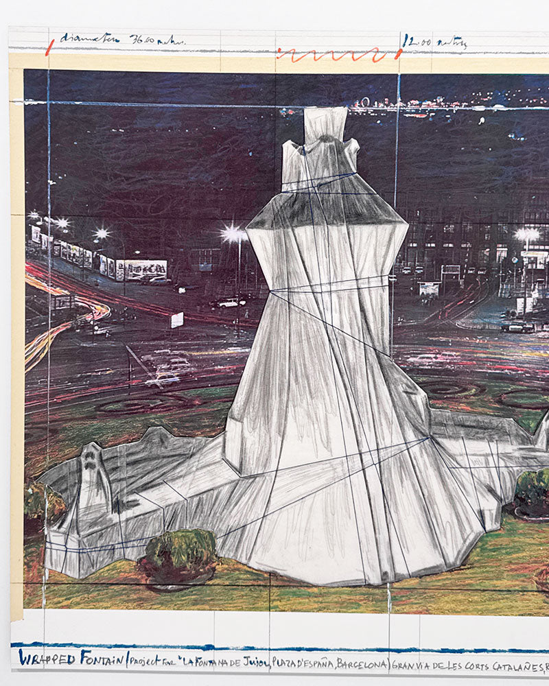 Christo · Fuente envuelta (Proyecto para la Fontana de Jujol, Plaza España-Barcelona)