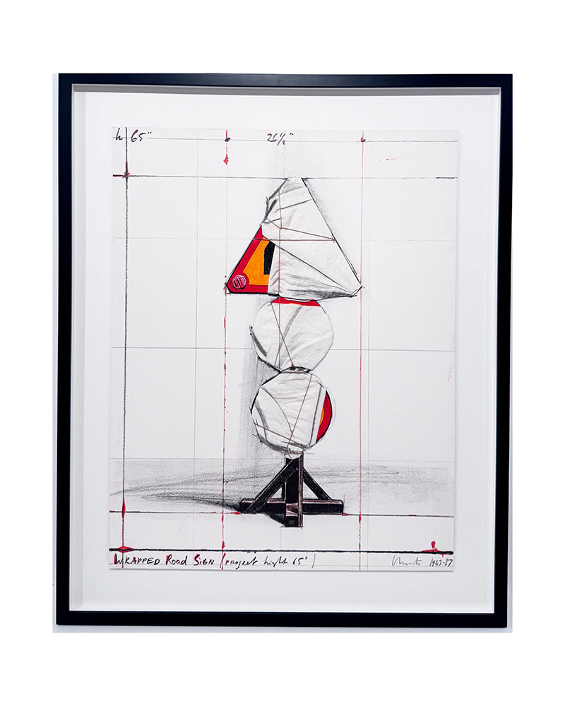 Christo · Señal de tráfico envuelta (Proyecto Luz 65)