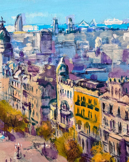 Josep Moscardó - Paseo de Gracía y mar