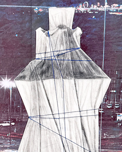 Christo · Fuente envuelta (Proyecto para la Fontana de Jujol, Plaza España-Barcelona)