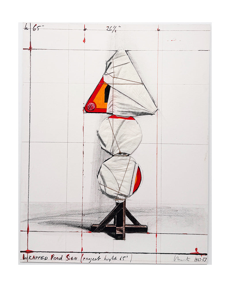 Christo · Señal de tráfico envuelta (Proyecto Luz 65)