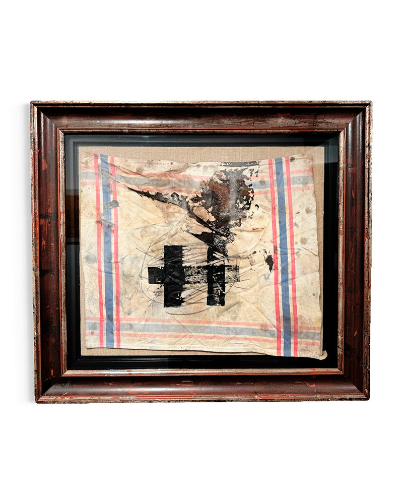 Antoni Tàpies · Trapo con dos cruces