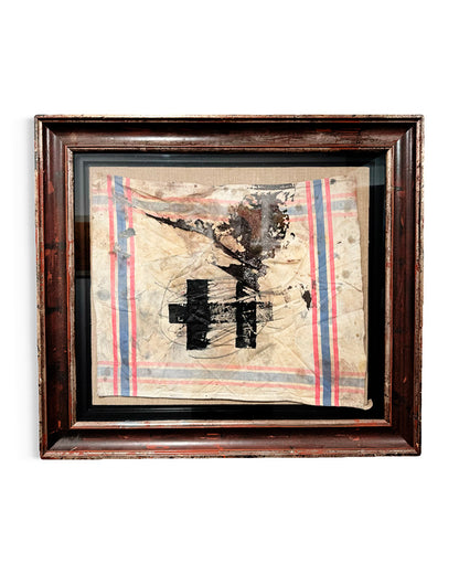 Antoni Tàpies · Trapo con dos cruces