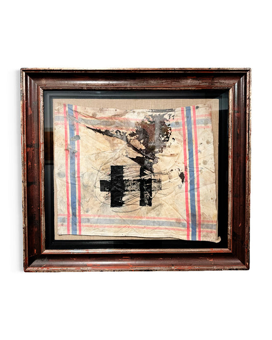 Antoni Tàpies · Trapo con dos cruces